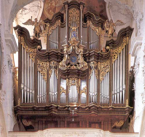 Die grosse Klais-Orgel im  Fridolismünster zu Bad-Säckingen (Deutschland)